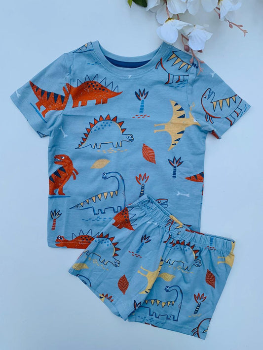 George Dino Print Shirt & Shorts Set