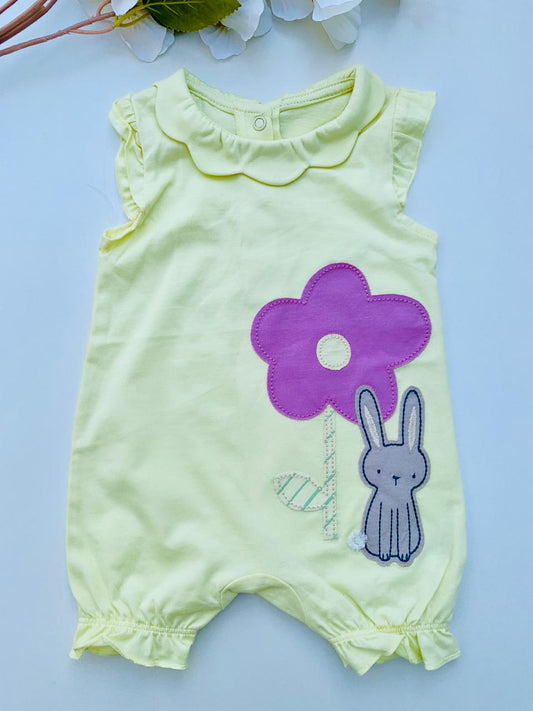George Rabbit Print Romper