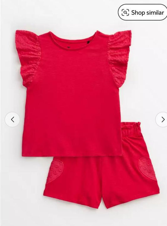 Tu Clothing Frill Shirt & Shorts Set