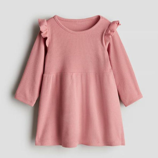 H&M Ribbed Frill Frock