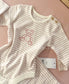George Embroided Bear Bodysuit With Trouser Set