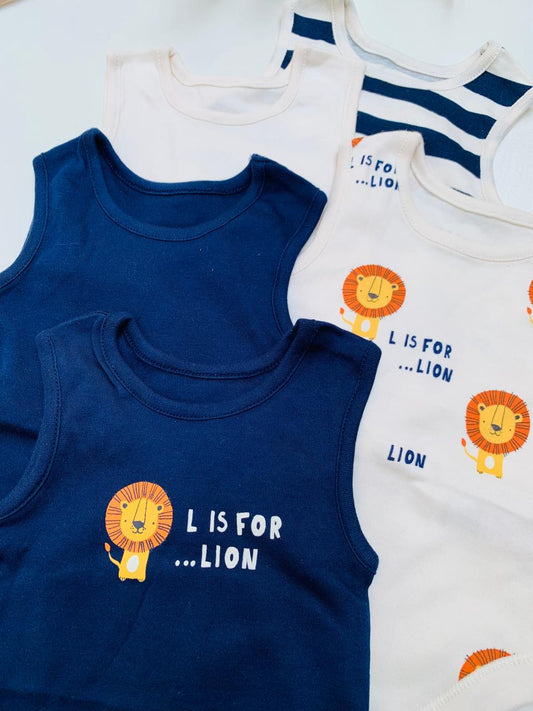 George Pack Of 5 “L is for Lion” Bodysuits