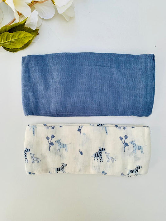 George Pack Of 2 Muslin Squares