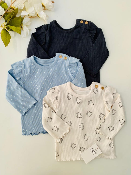 George Dove Pack of 3 Frill Shirts