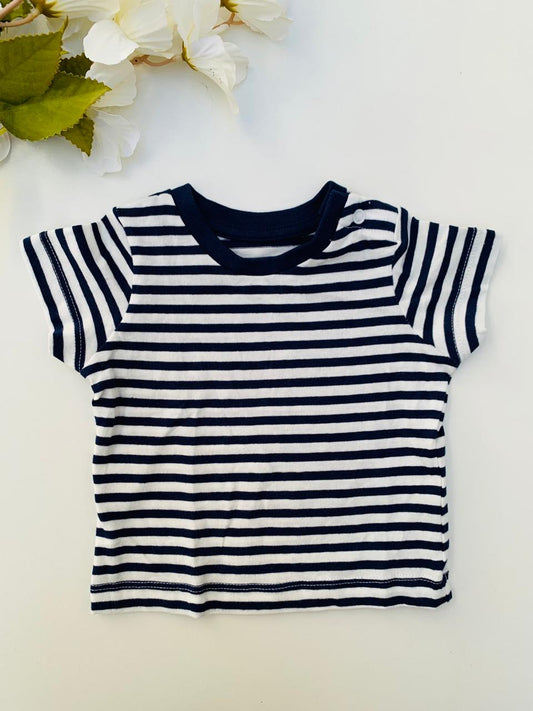 Matalan Blue Stripes On White Shirt