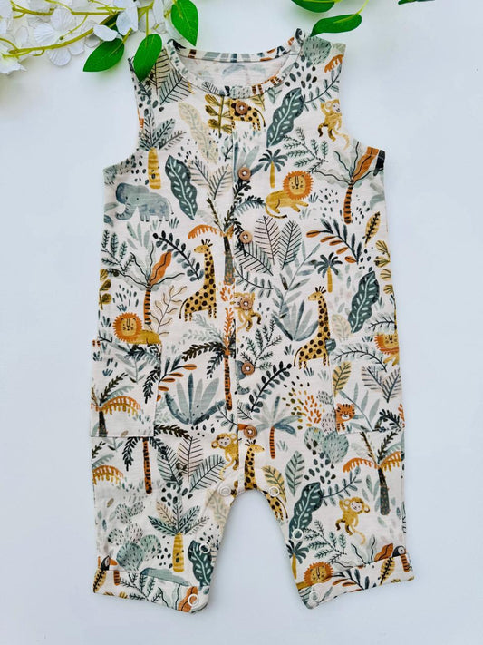 Baby Tu Safari Animals print Romper