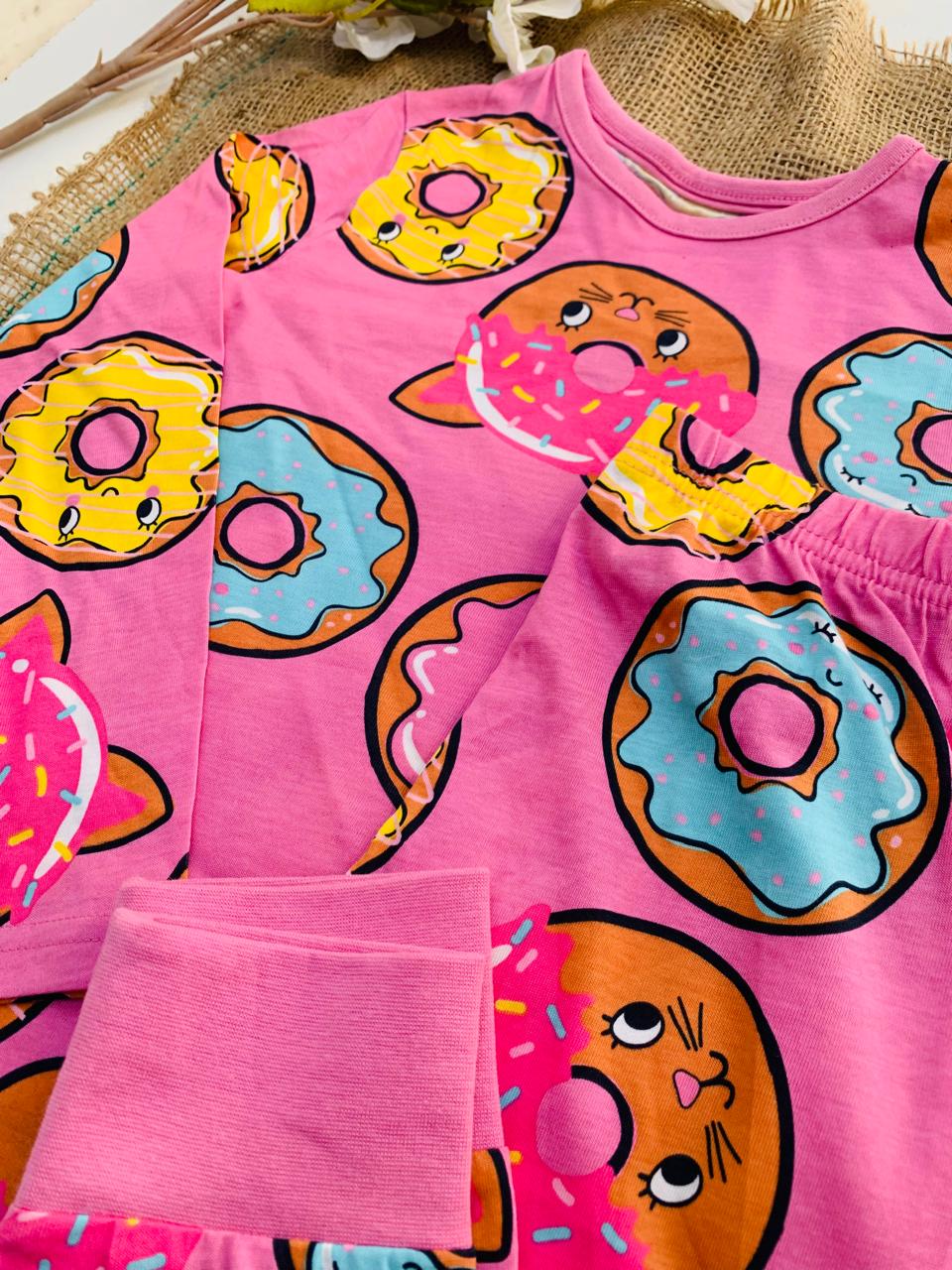 George Small Donuts On Pink Shirt & Trouser