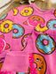 George Small Donuts On Pink Shirt & Trouser