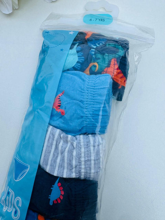 Matalan Pack Of 5 Dino Briefs