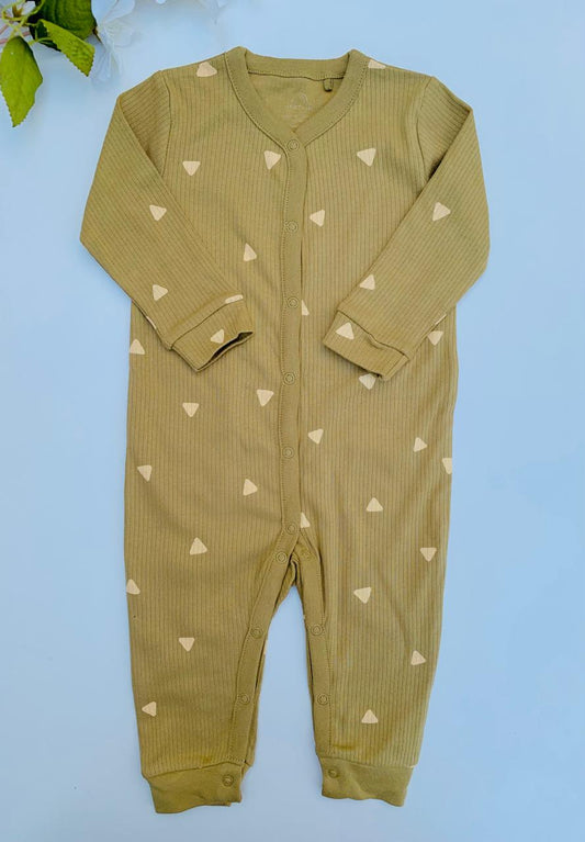 Next Ribbed triangles Sleepsuit