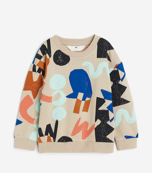 H&M Alphabetic Beige Sweatshirt