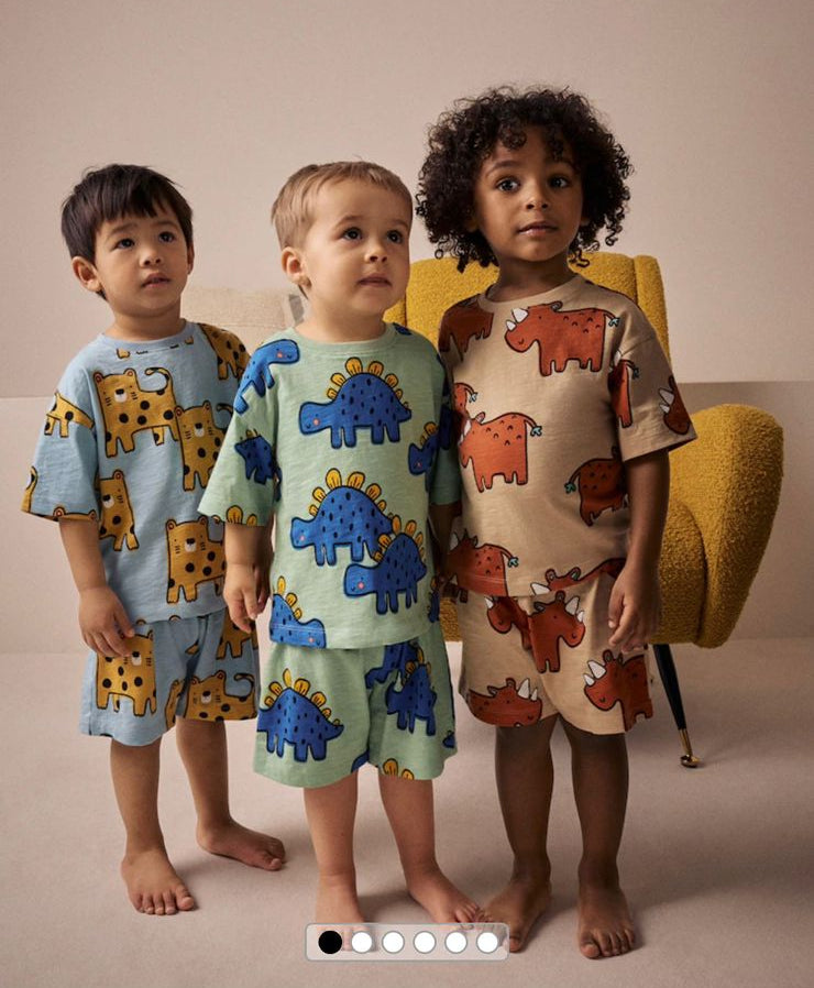 Next Cats Print Shirt & Shorts Set