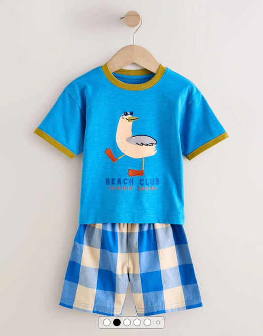 Next "Beach Club" Shirt & Shorts Set