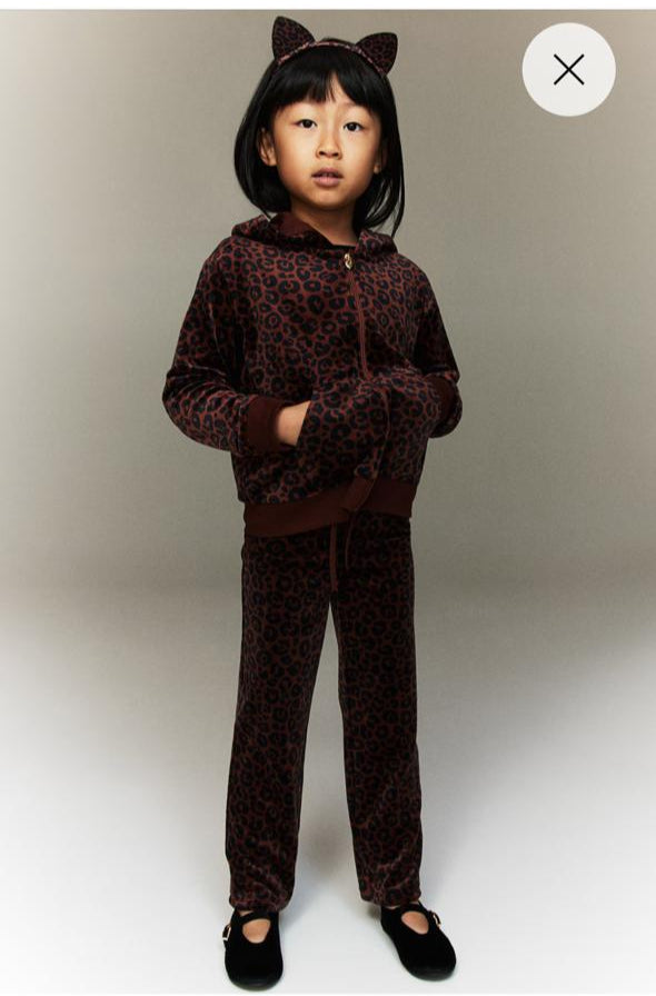 H&M Cheetah Velour zipped Jacket