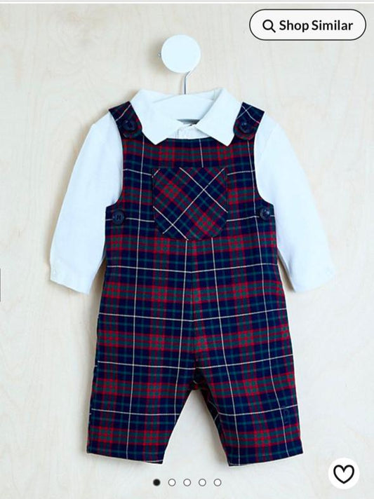 George Checked Dungaree