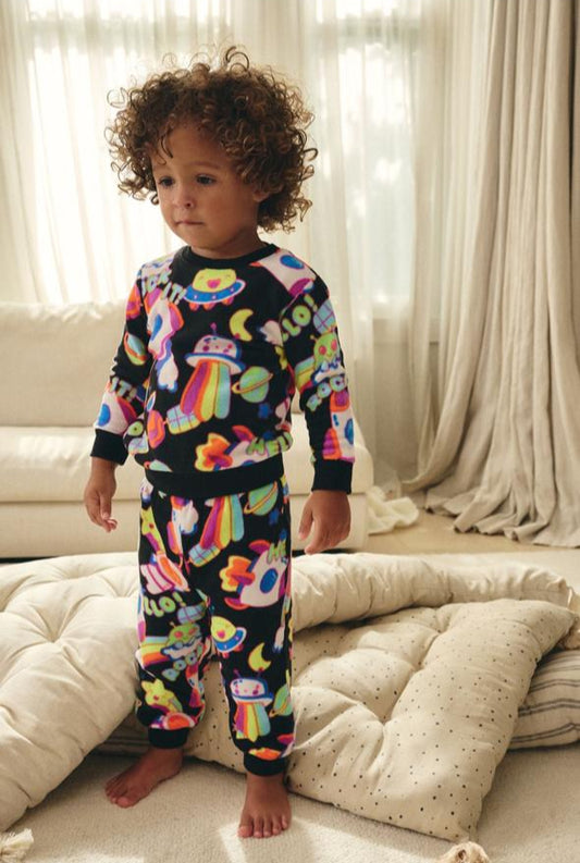 Next Space Fleeced Shirt & Trouser Set