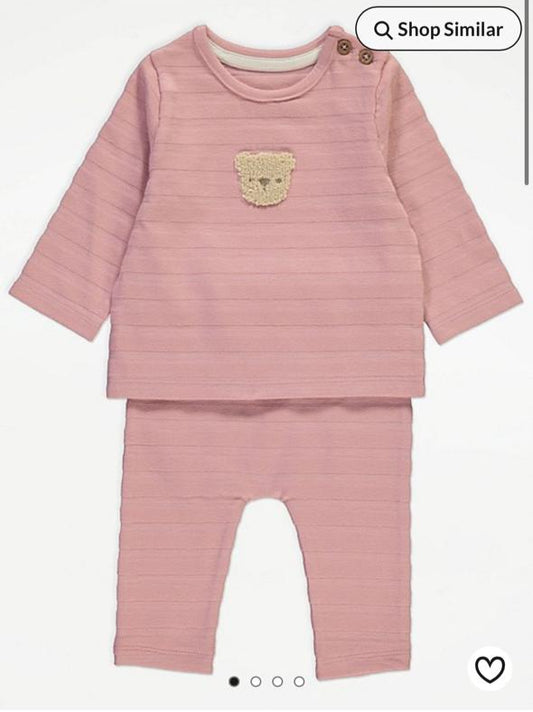 George Embroidered Bear Shirt & Trouser Set