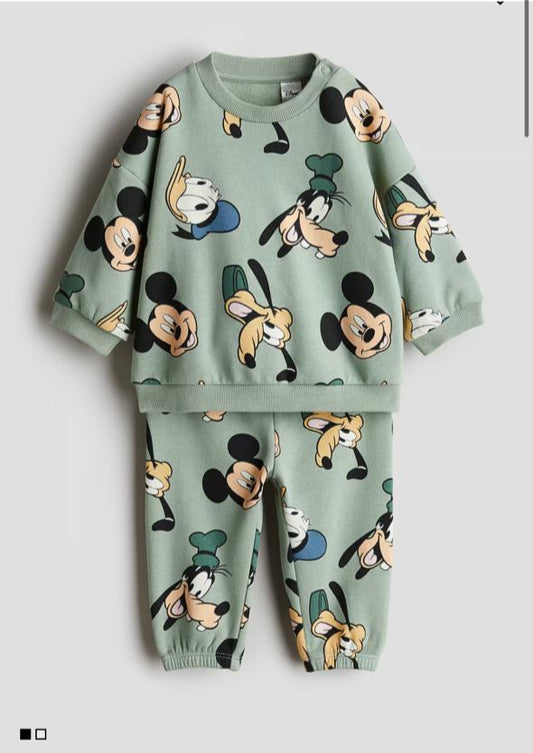 H&M Mickey Sweatshirt & Trouser Set