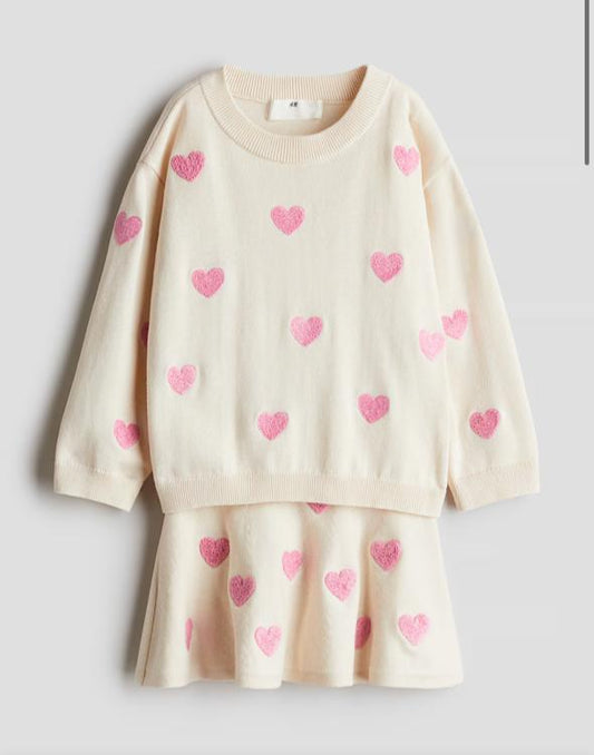 H&M Knitted Shirt & Skirt