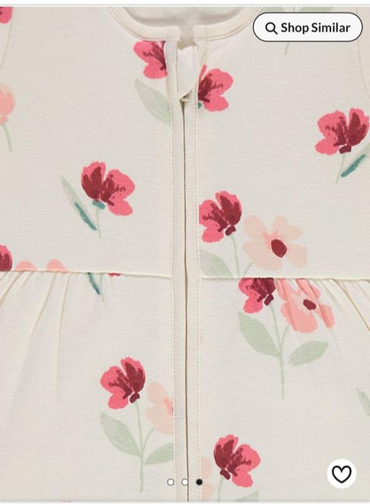 George Printed Red Tulip On Sleeping Bag