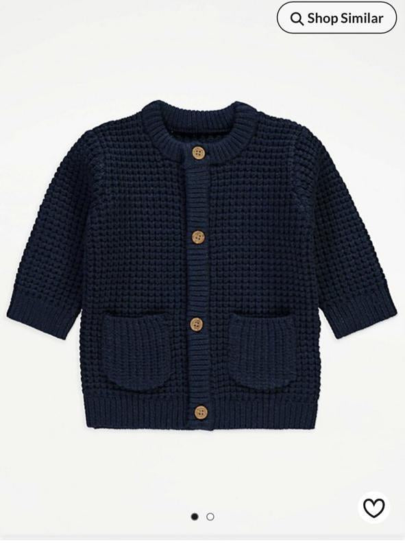 George Knitted Button Sweater