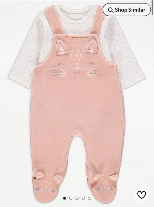 George Bunny Dungaree with Bodysuit