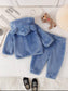 SHEIN Embroided Bear Hoodie & Trouser Set
