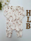 Matalan Printed Giraffe Zip Fleece Sleepsuit