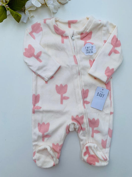 George Tulip Fleeced Sleepsuit
