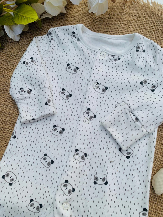 Matalan Panda Footed Sleepsuit