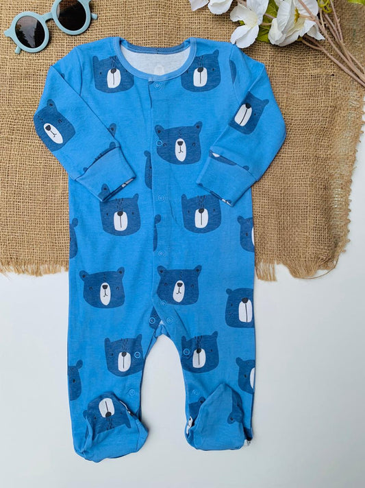 Matalan Bear faces Sleepsuit