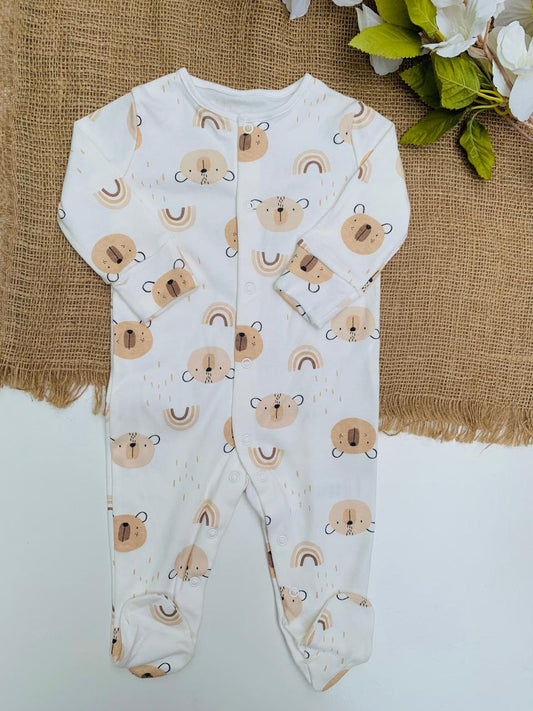 Matalan Printed Bears Sleepsuit