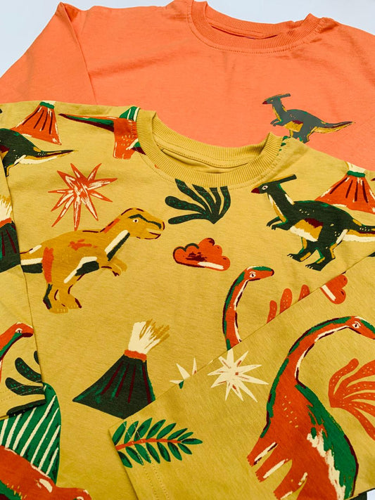 George Pack of 2 Dino Shirts