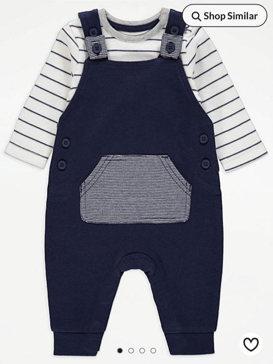 George Pocket Dungaree with Bodysuit