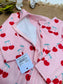TU Clothing Cherry Print Fleeced Sleepsuit