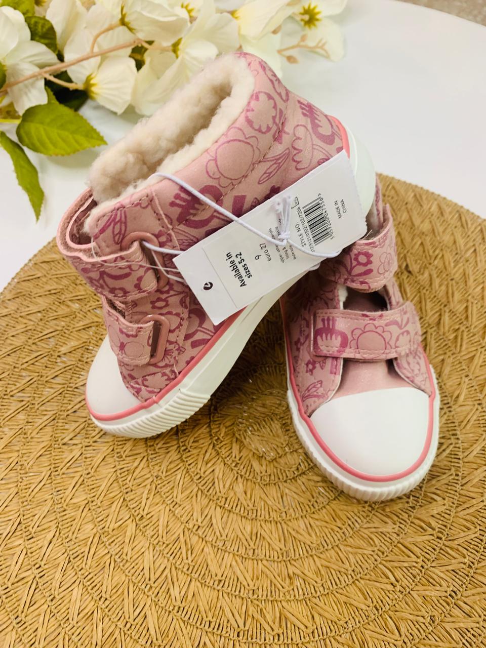 George Floral high top trainers