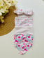 Pack of 3 Bandana Floral Bibs with Head band