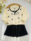 Knitted Cardigan with Glittery Skirt