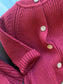 Knitted Buttoned Sleepsuit with Matching Cap