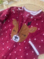 Fleece Embroidered Deer Sleepsuit