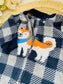 Fleece Embroidered Fox Sleepsuit