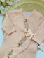 Embroidered Flowers Quilted Sleepsuit