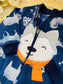 Fleece Embroidered Fox Face Sleepsuit