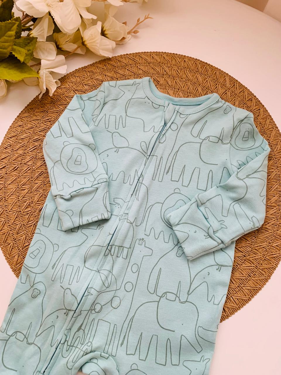 George Safari Print Sleepsuit