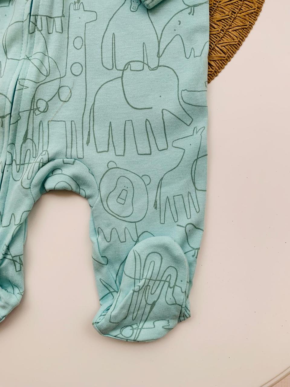 George Safari Print Sleepsuit