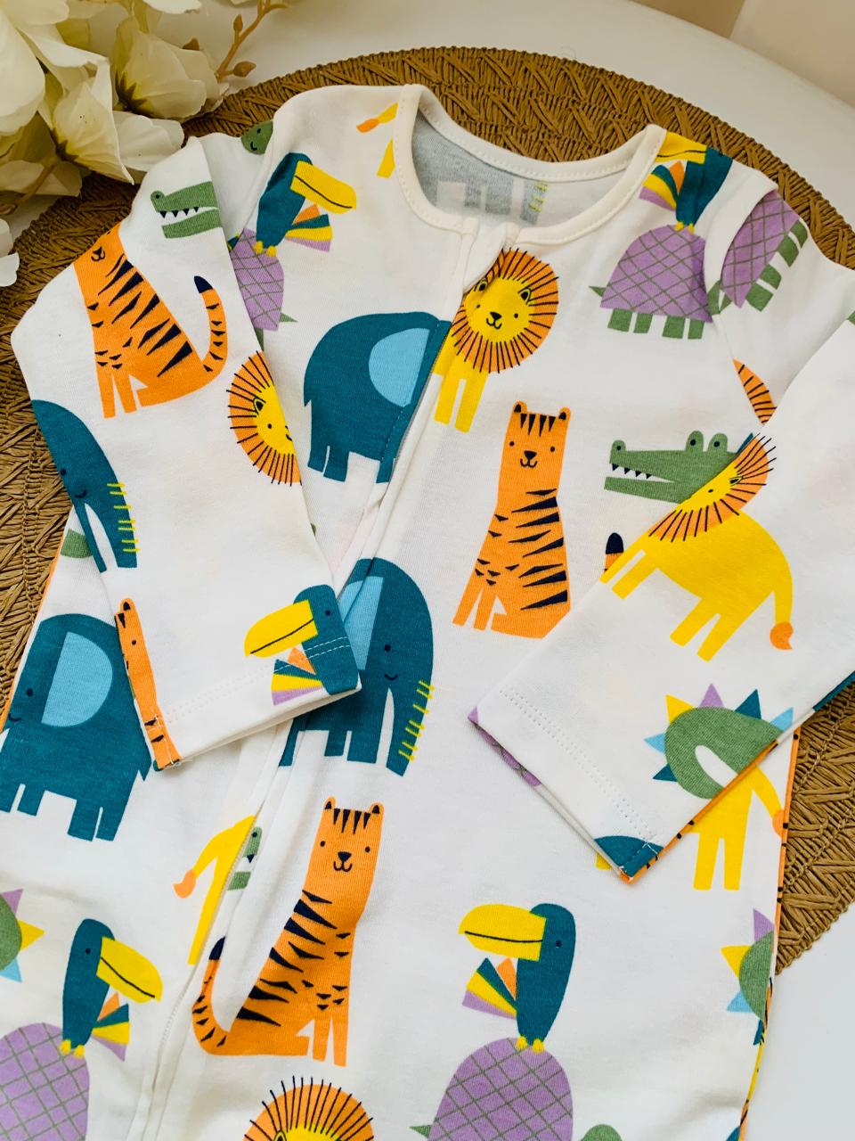 George Safari animal Sleepsuit