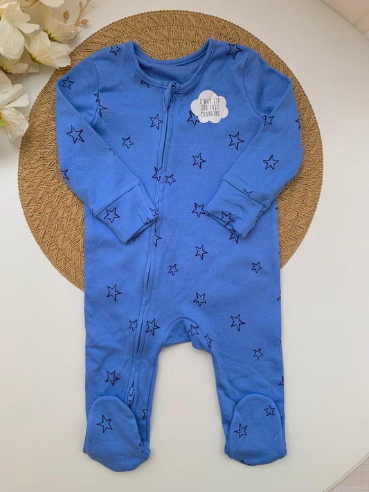 George Printed Stars Sleepsuit