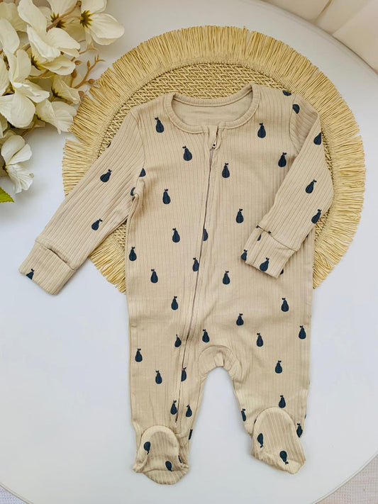 George Pear Print Sleepsuit