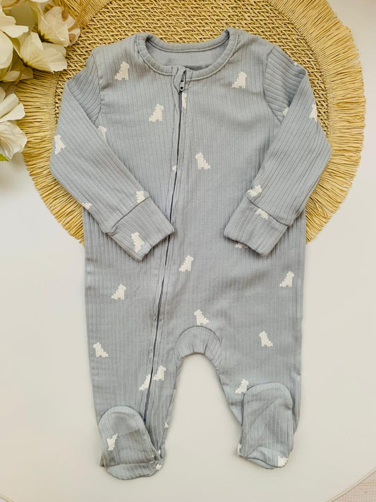 George Dino Print Sleepsuit
