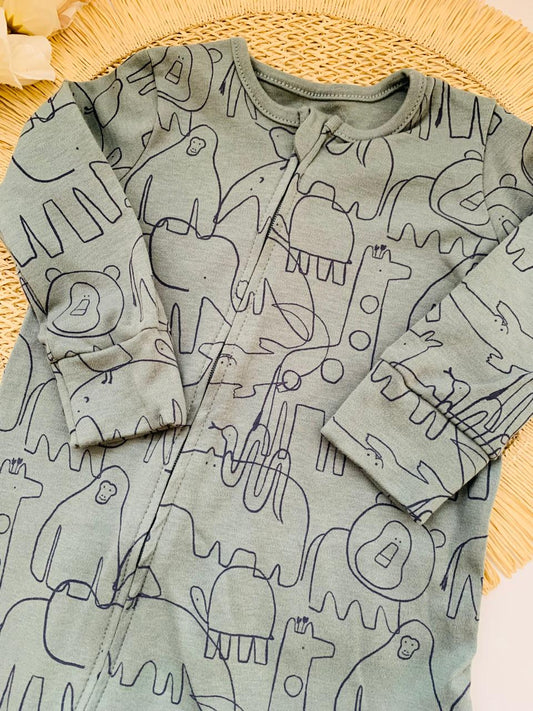 George Safari Themed Sleepsuit